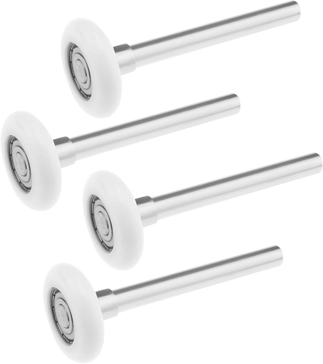 Elektrische rol met 6200ZZ kogellagers en nylon garagedeurwielen - 46mm diameter, 4 stuks