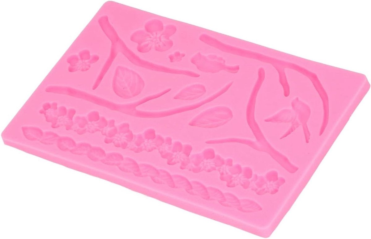 Bloemen en Bladeren Siliconen Mal Set - Verschillende Vormen voor DIY Cake, Muffins, Fudge, Brood, Chocolade