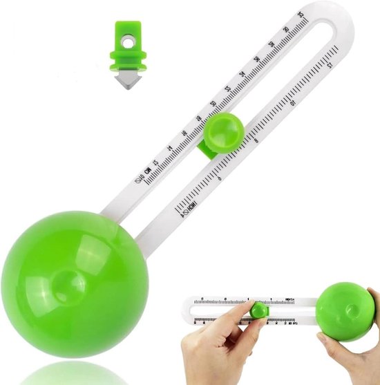 Foto: Verstelbare ronde rolsnijder voor papier snijder voor cirkels van 10 30 cm scrapbooking en kaarten maken