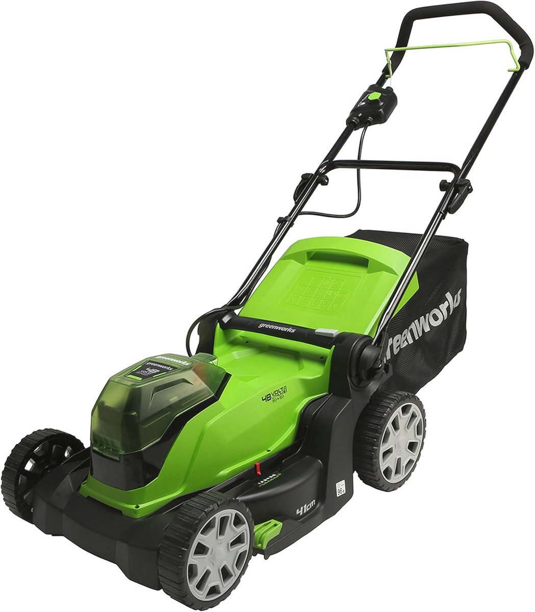 Draadloze Accu Grasmaaier voor Gazons tot 440 m² - 41 cm Maaibreedte, 50 L Zak, 3 Jaar Garantie