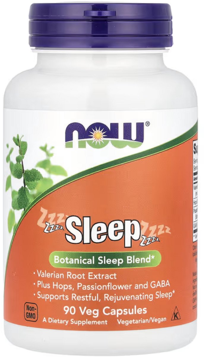 NOW Foods, Sleep, 90 Veg Capsules, Slaap