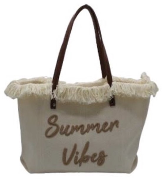Sac de plage, cabas, sac week-end uni beige