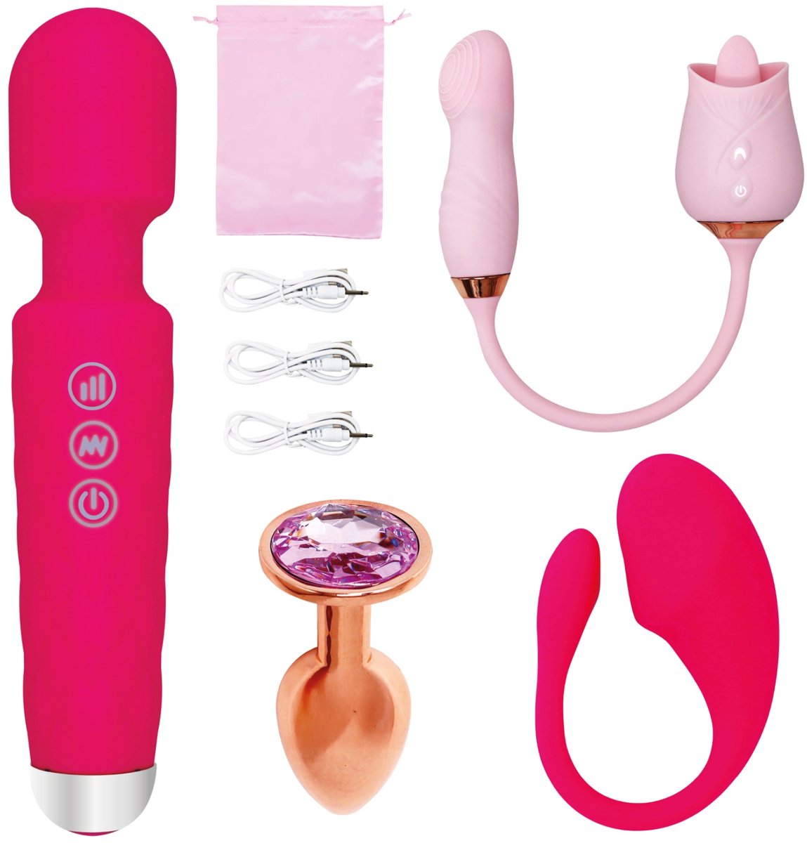 Traxiio - Erotische Geschenkset - Erotiek Toys - Anal - Anal Plug - Seksspeeltjes - Sex Toys Voor Vrouwen - Vibrators Voor Vrouwen - Clitoris Stimulator