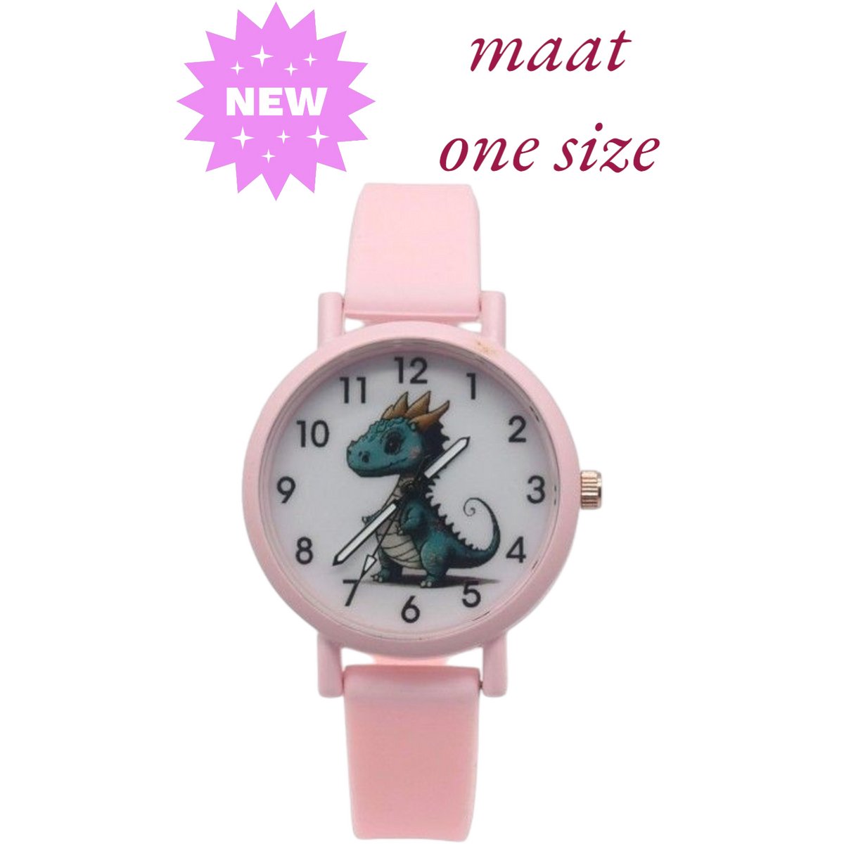 Horloge voor Kinderen - Draak - Kast 34 mm - Roze