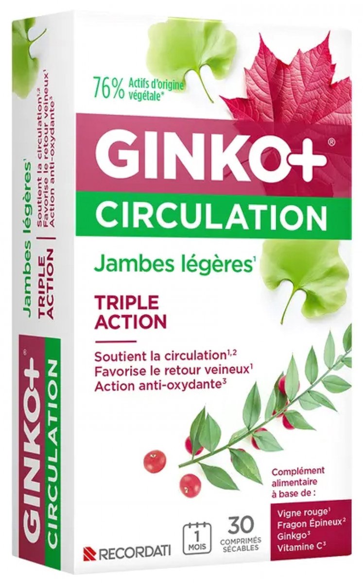 Ginkor Ginko + Bloedsomloop 30 Tabletten