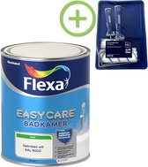 Bol.com Flexa - Easycare Badkamer Mat - Gebroken Wit / RAL 9010 - 1 liter + Muurverfroller aanbieding