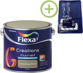 Flexa - Creations - Muurverf Zijdemat - Camouflage Green - 2.5 liter + Muurverfroller