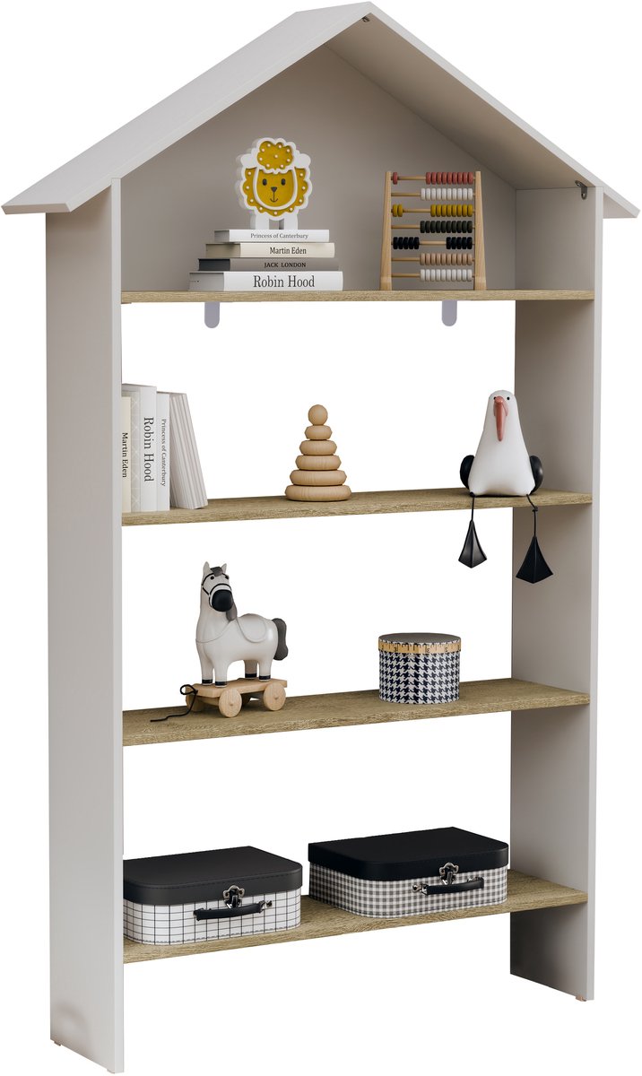 Vcm kleine boekenkast, boekenkast, vasagle boekenkast, boekenplank boekenkast, boekenplank, smalle boekenplank, kleine boekenplank, hoge smalle boekenkast, open rek, slanke boekenplank, kleine boekenkasten voor kleine ruimtes, boekenkasten/planken weiß / honig-eiche