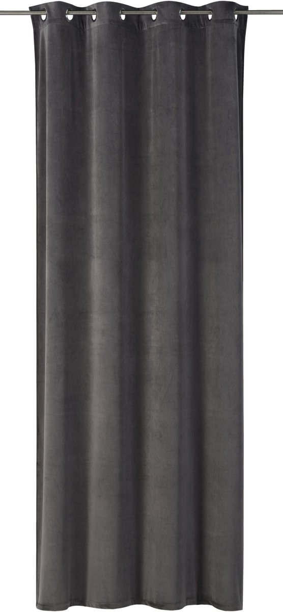 Elbersdrucke Gordijn met oogjes Odeon 255x140 cm grijs velvet Grau