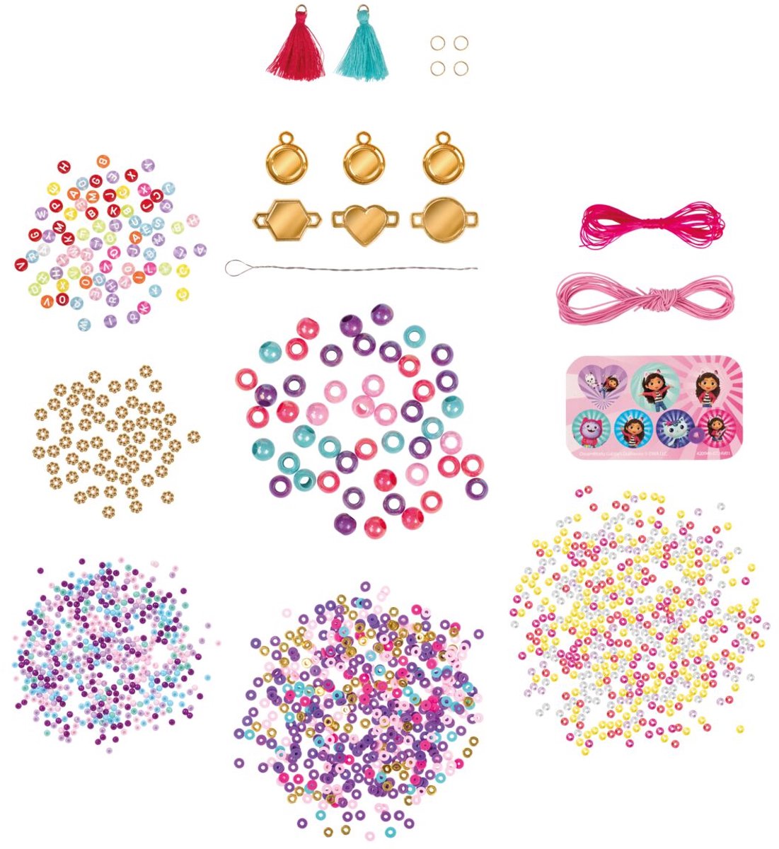 Gabby's Poppenhuis Totum kralen set 1500 delig | armbandjes maken speelgoed meisjes vanaf 3 jaar | knutselset sieraden maken creatief speelgoed Gabby's Dollhouse cadeau tip — afbeelding 2