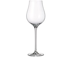 Elegante kleine witte wijnglazen LIMOSA - Bohemia Crystal - ook voor sherry en dessertwijn - wijnglas 250 ml - geschenkdoos van 6 stuks
