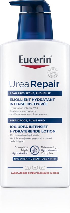 Eucerin UreaRepair Bodylotion 10% Urea - Lotion voor Zeer Droge en Ruwe Huid - 72H Hydratatie - Zonder Parfum - 400ml