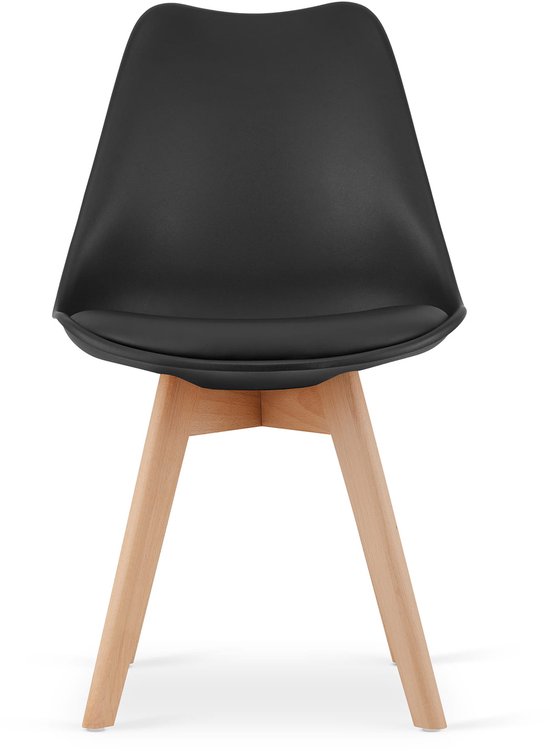 Set van 2 ken Amber zwart kunstleder microfiber - de specialist in ken