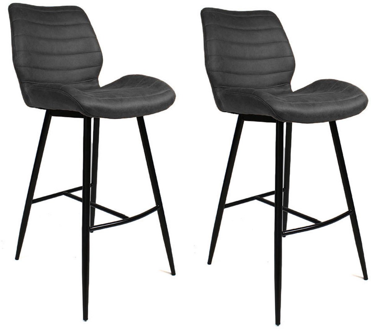 Bronx71 Industriële barkruk Morris antraciet 71 cm - Barkrukken set van 2 - barstoel
