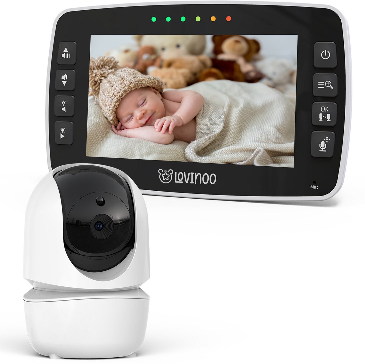 Lovinoo Babyfoon met Camera en Temperatuursensor