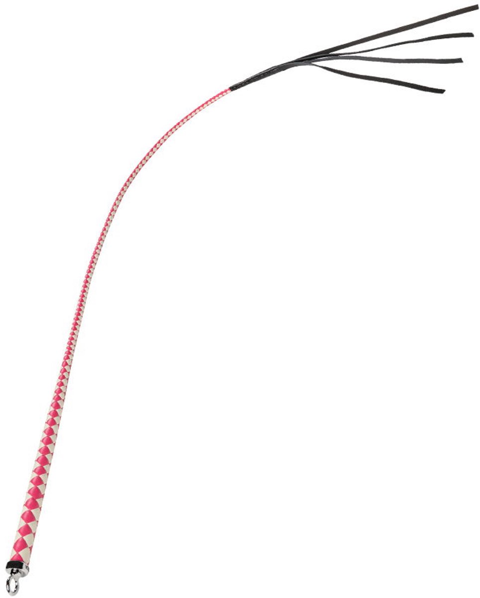 RISE - Japanse Bull Whip - 120 cm - Roze/Wit