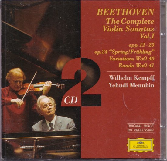 2CD The Complete Violin Sonatas Vol. 1 - Ludwig van Beethoven - Wilhelm Kempff (piano), Yehudi Menuhin (viool)