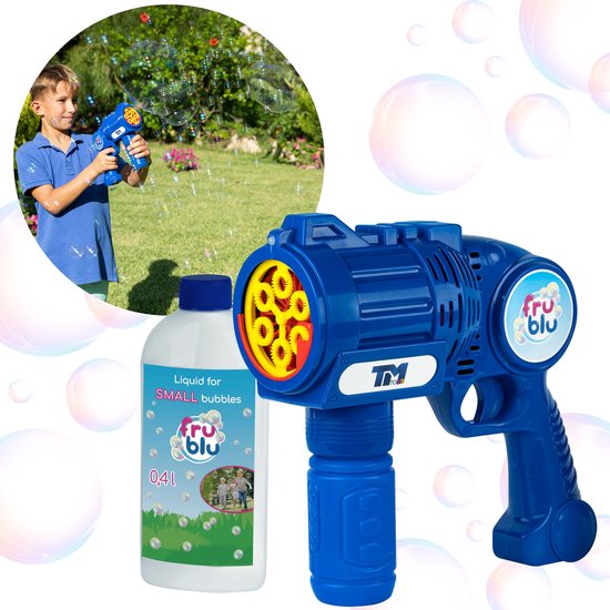 Pistolet à Bulles Électrique Enfants - LED Lumineux - Réservoir 100ml - Automatique - Jouet Fête Extérieur