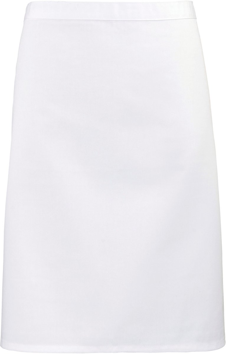 Schort/Tuniek/Werkblouse Unisex One Size Premier White 65% Polyester, 35% Katoen