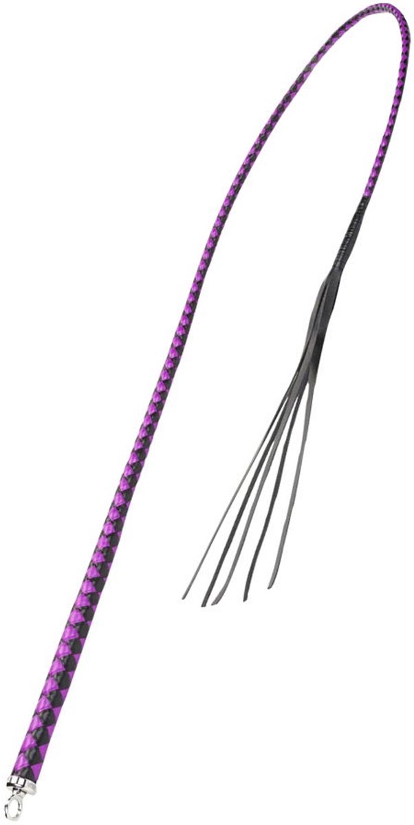 RISE - BDSM Zweep - Feather Soft Single Tail - Paars/Zwart
