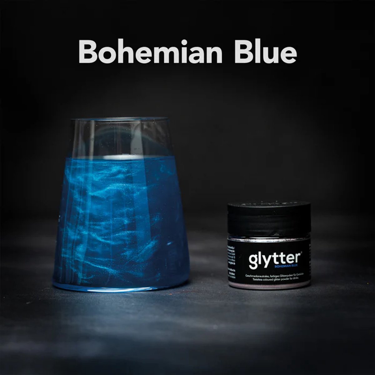 Glytter® - Blauw Drinkbaar Glitterpoeder - Eetbare Glitter voor Dranken & Vloeistoffen