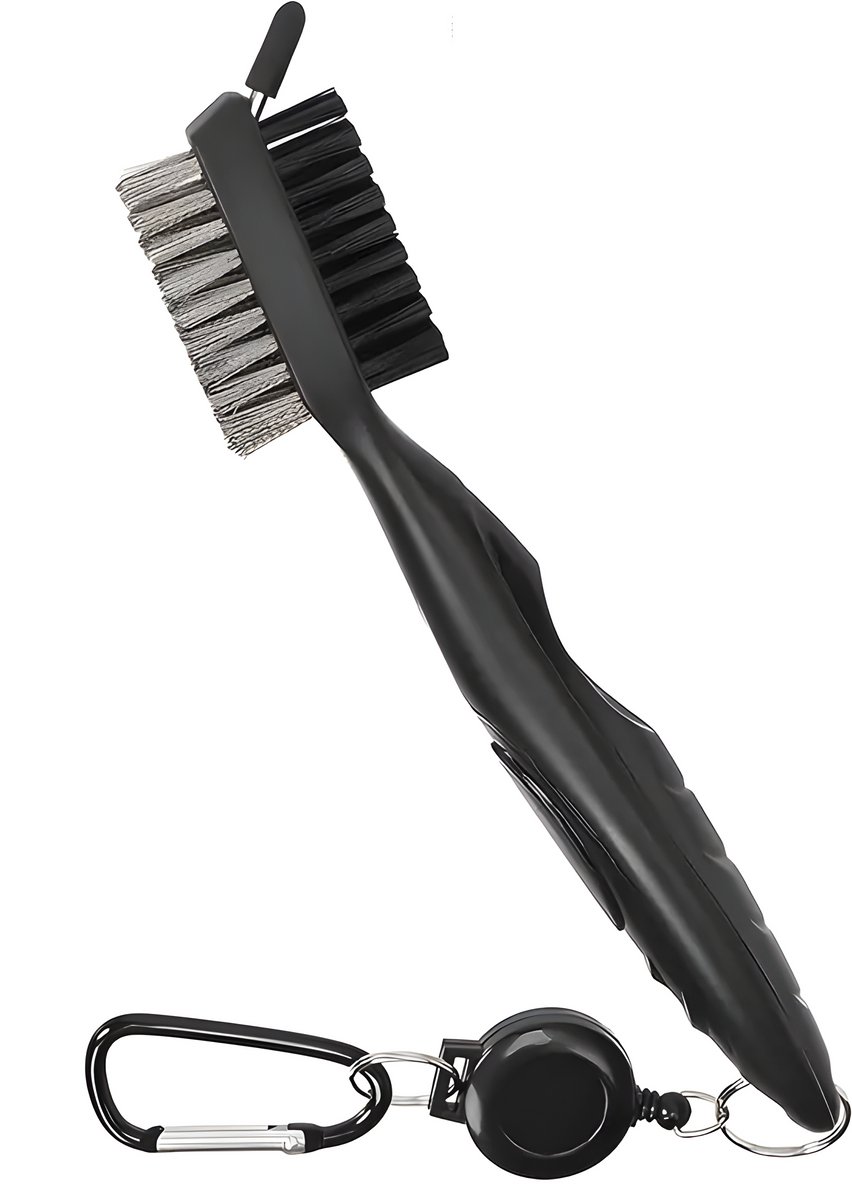 Stripe golfclub borstel 3-in-1, golf borstel voor clubs, groefreiniger