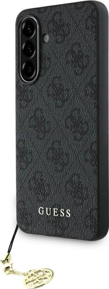 Guess Hard Case 4G Logo Metal Grijs Geschikt voor Samsung Galaxy A56 Zwart