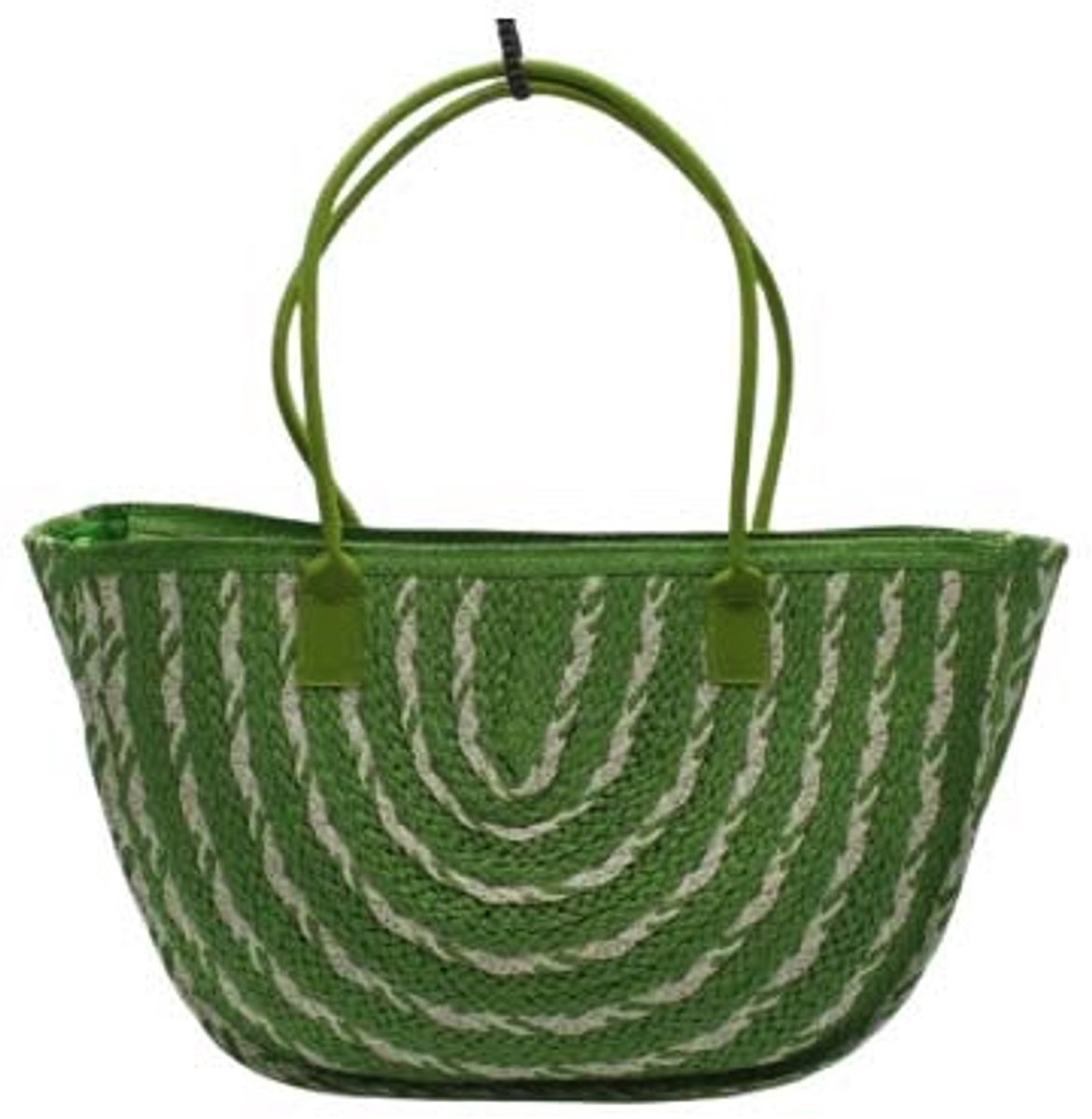 Strandtas Shopper Weekendtas Groen-Wit