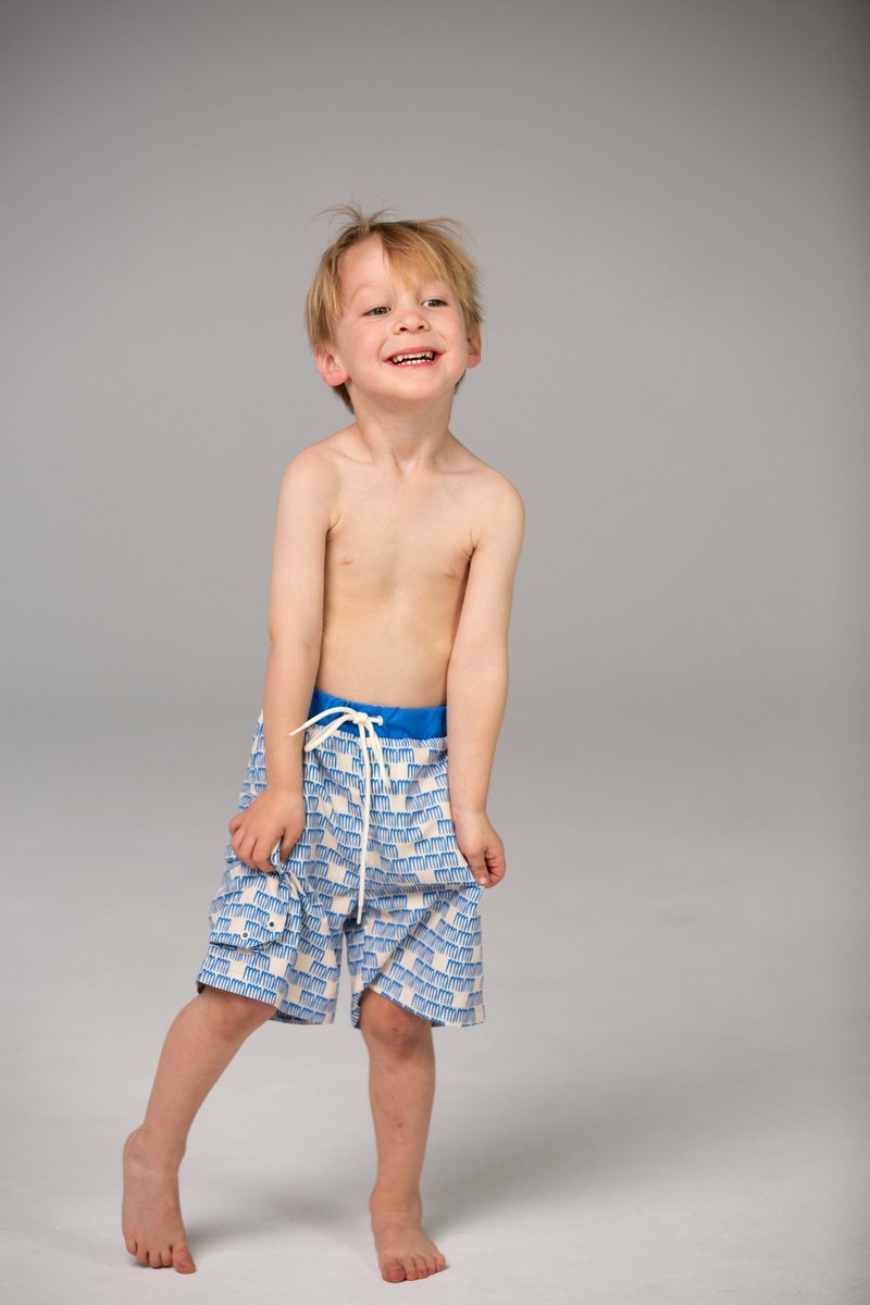 Ducksday - Zwembroek - boardshort - UV - werend - UPF50+ - Surf - Manta - Blauw - 98/104 — afbeelding 12