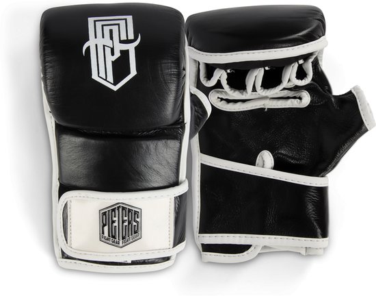 Gants MMA Zwart Unisexe M | Gloves d'entraînement | Gants de boxe | Noir | UFC | MMA | Kickboxing | Gants d'arts martiaux | Graplin | Krav Maga | Cuir