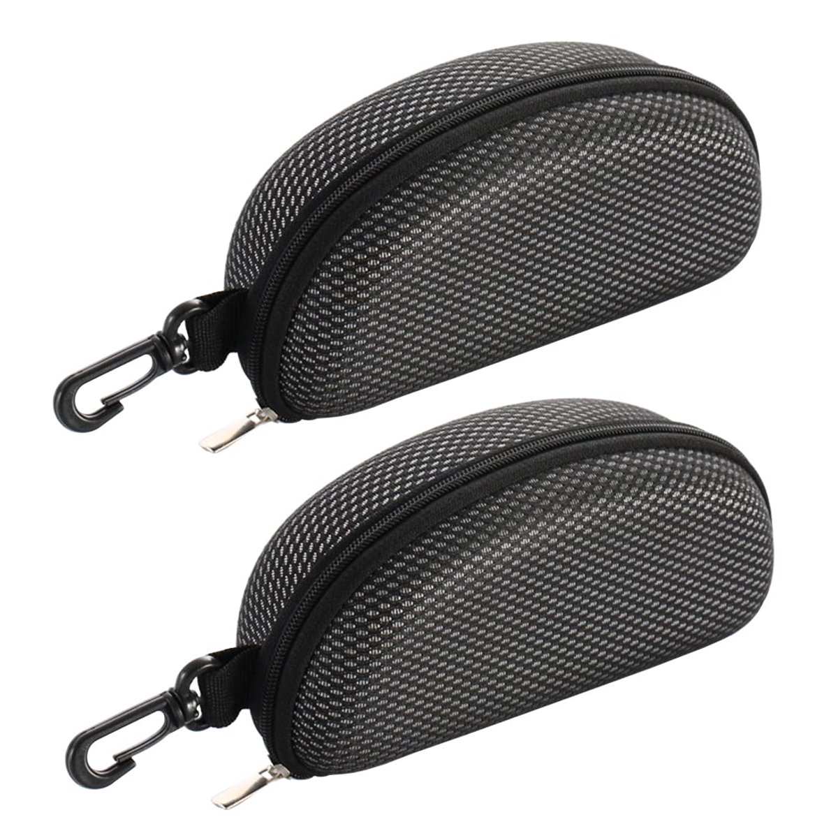 Ibenzoa® Stijlvolle en Praktische Brillenkoker Set met Ritssluiting en Ophanghaak voor Zonnebrillen