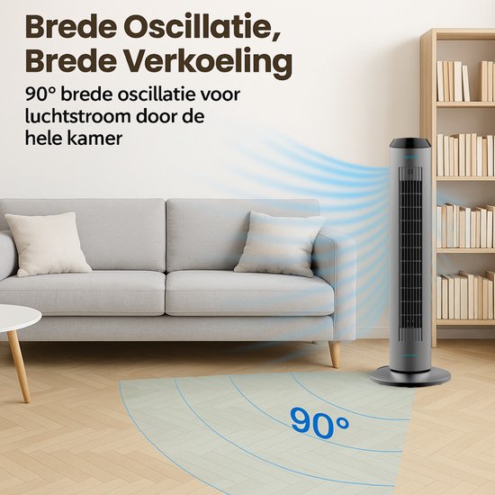 Brandson - Standventilator mobiler Lüfter - Standfuß höhenverstellbar