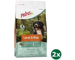 2x12 kg Prins procare lam / rijst hondenvoer