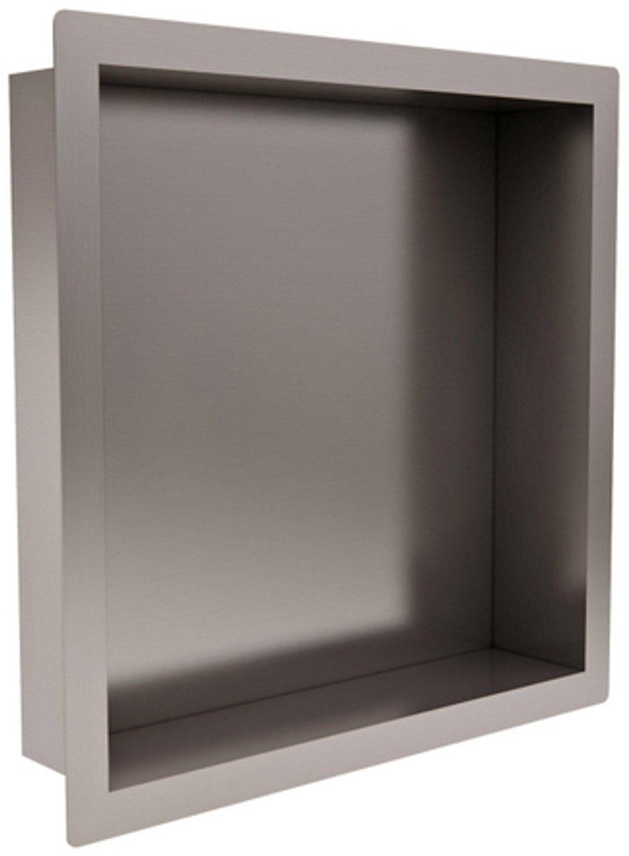 FugaFlow Eccelente Acces Inbouwnis badkamer - 30x30x10cm - Geborsteld RVS