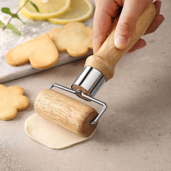 wonkeken 2 stuks deegroller set Eendelig deegroller dubbelkop houten deegroller klein en middelgroot houten deegroller stuk handmatig rollen voor huisbakken gebak pizza knoedel huid
