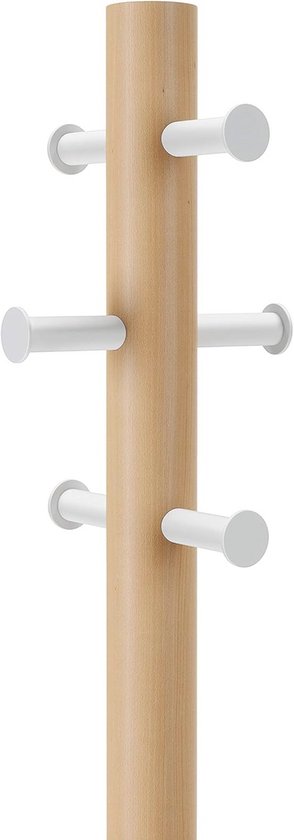 Umbra Flapper kapstok met 9 haken, Rubberwood, Wit/naturel – Alle