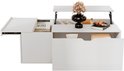Heeft u vragen over Morne salontafel met lift, multifunctionele tafel met 3 lan in natuurlijk en zwart? | Homery