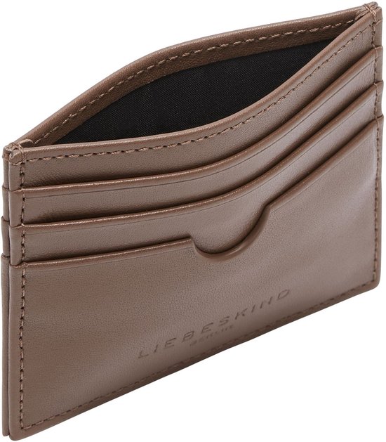 LIEBESKIND BERLIN Cuir Étui pour carte de crédit Soft Nappa Card Holder Russet Brun