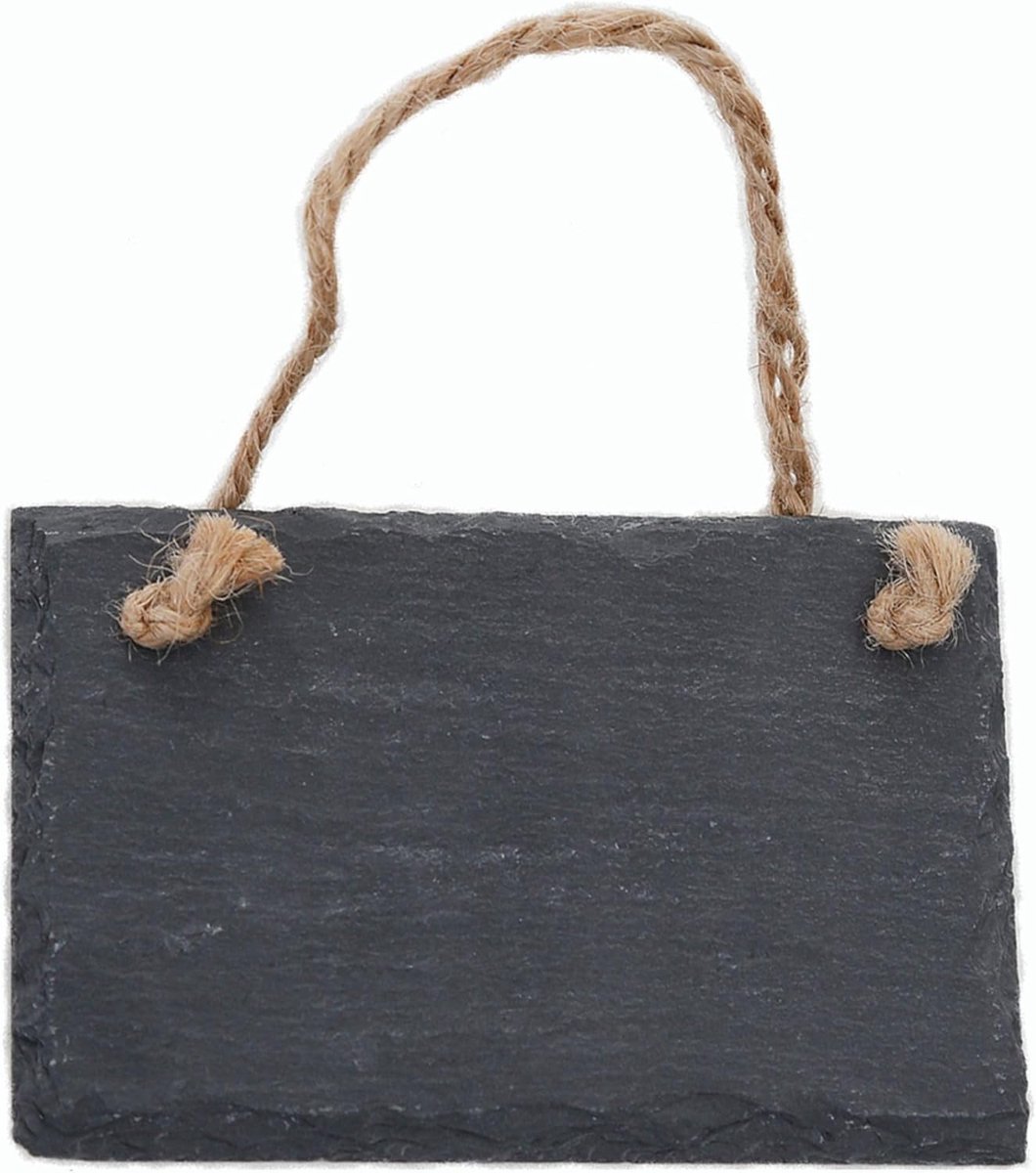 Leisteen bord om op te hangen met jute lint memobord krijtbord wanddecoratie (1,8 cm bord)