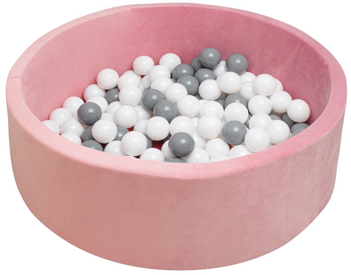 New Baby ballenbak roze 83x83x30 cm - Kinderballenbak met ballen