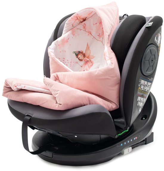 New Baby voetenzak autostoel 80x80 cm roze - Inbakerdeken van New Baby — afbeelding 2