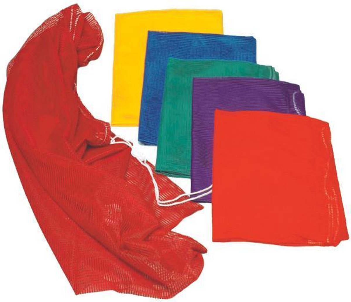 Megaform opbergzakken set mesh 6 kleuren - ademende sporttas.