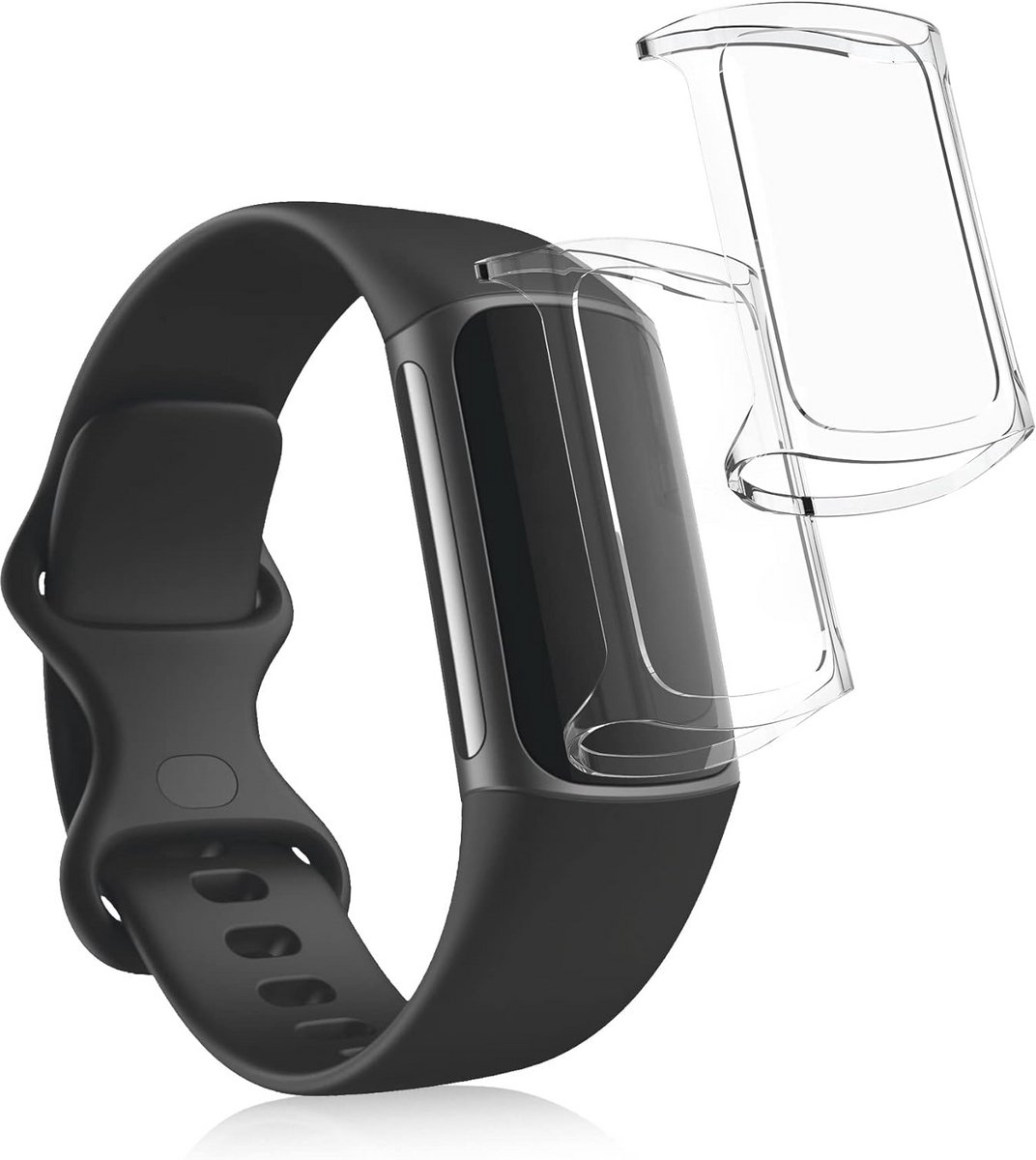 Smartwatch Hoesje Compatibel met Fitbit Charge 6 en Charge 5 - Siliconen Beschermcover voor Activity Tracker