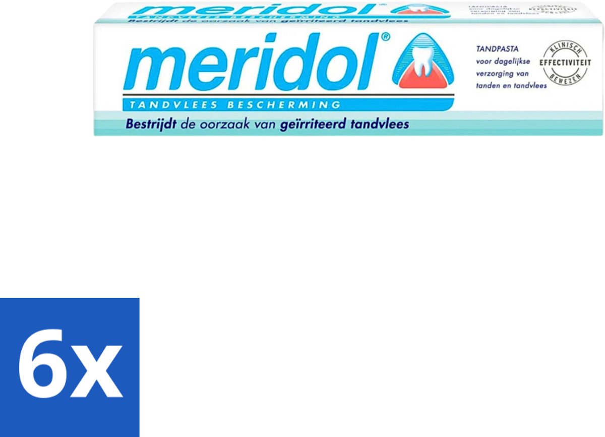Meridol Tandpasta Tandvleesbescherming 75 ml - Voordeelverpakking - 6 stuks