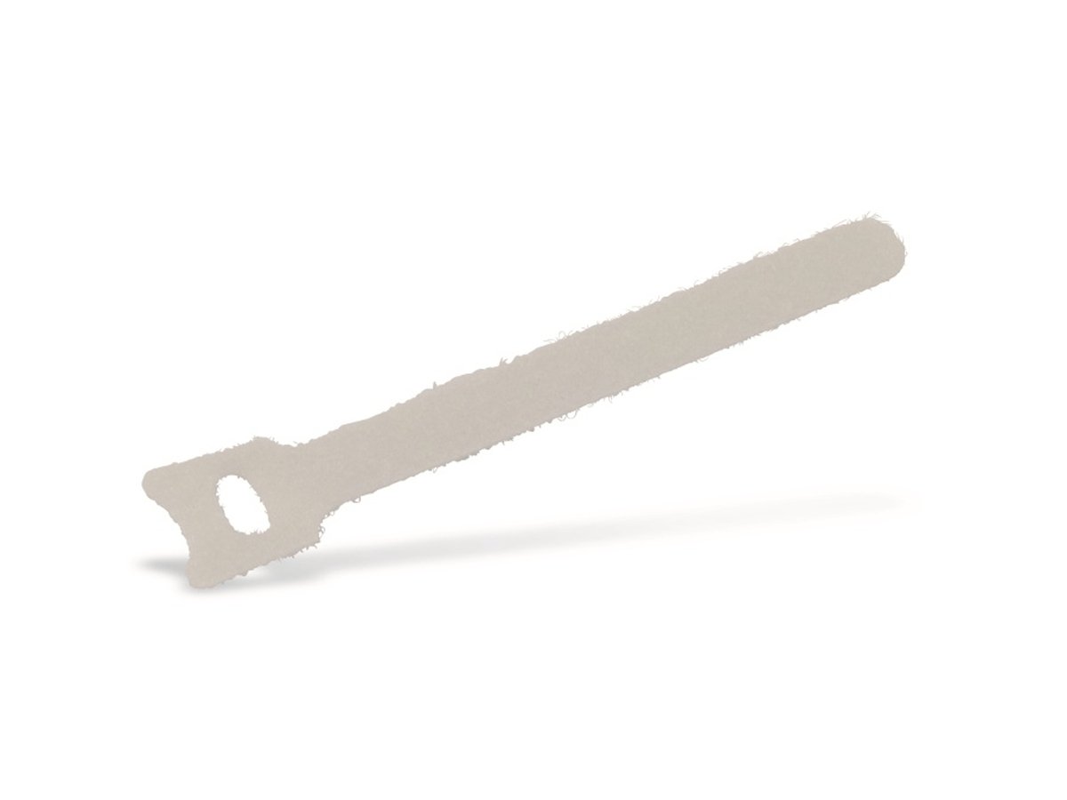DAYTOOLS kabelbinders, 125x12 mm, klittenband, wit, 10 stuks
