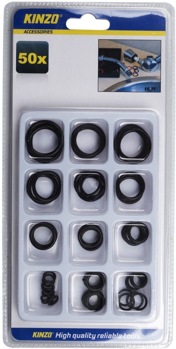 Set van 50 rubberen ringetjes in een doosje