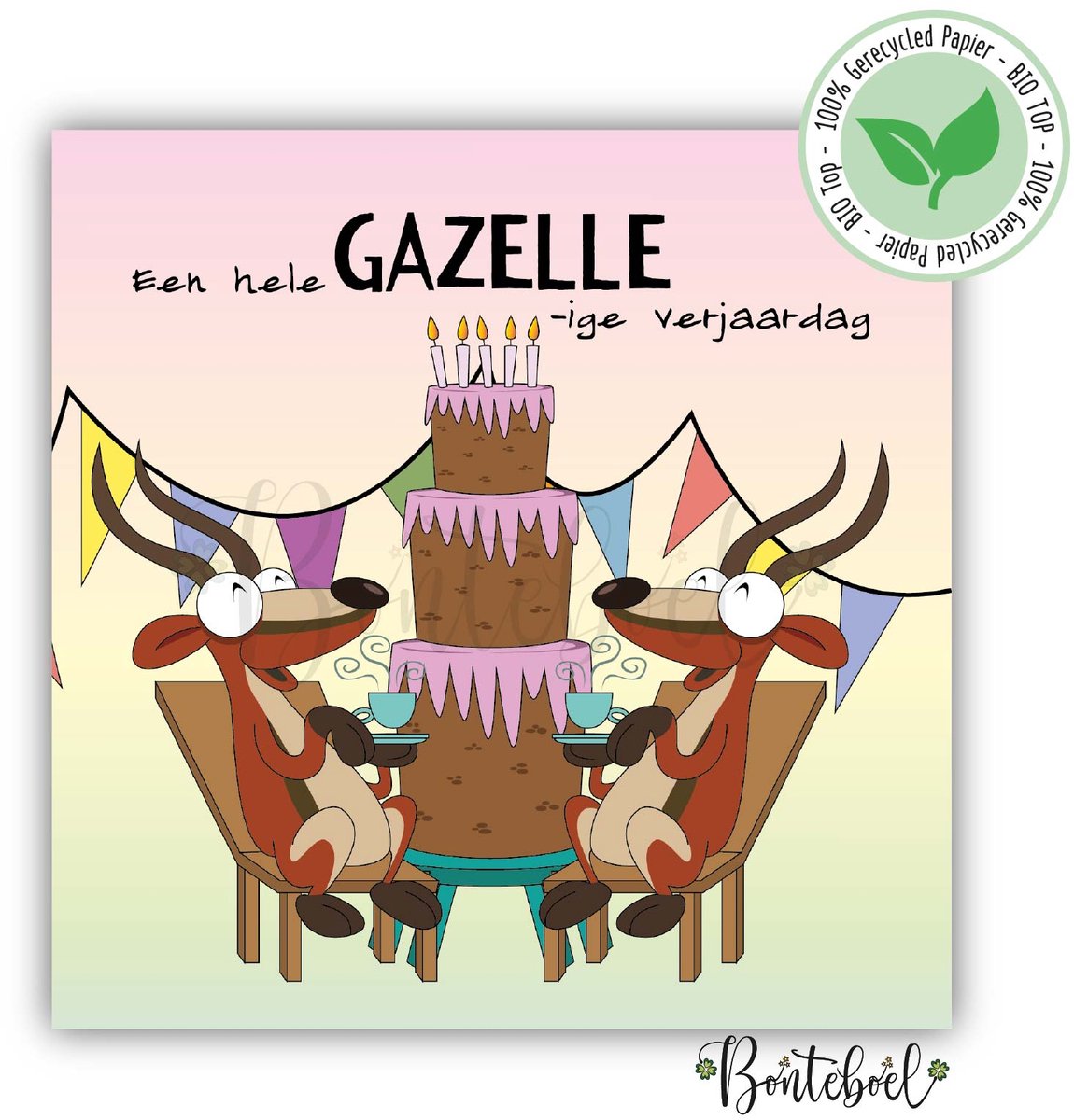 Wenskaarten - set van 10 unieke, originele en grappige wenskaarten (kaartenset met thema verjaardag en felicitatie) - felicitatiekaartjes met tekst en illustratie - vierkante verjaardagskaarten 13x13 cm inclusief enveloppen (Set A 10 st.)