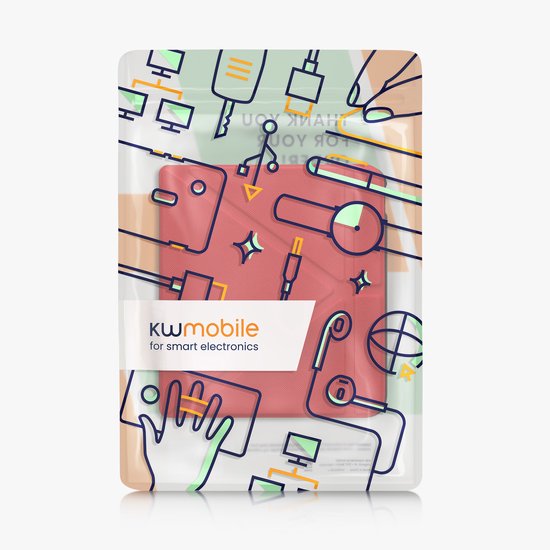 kwmobile e-reader hoesje geschikt voor Kobo Libra Colour hoes - Ereader flip case met standaard - E reader cover van kunstleer - In donkerrood van kwmobile — afbeelding 2