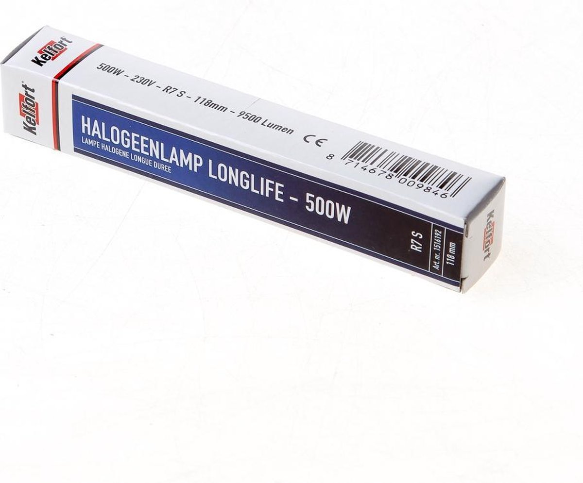 redactioneel informatie maximaliseren Kelfort Halogeenlamp longlife 118mm 500W | bol.com