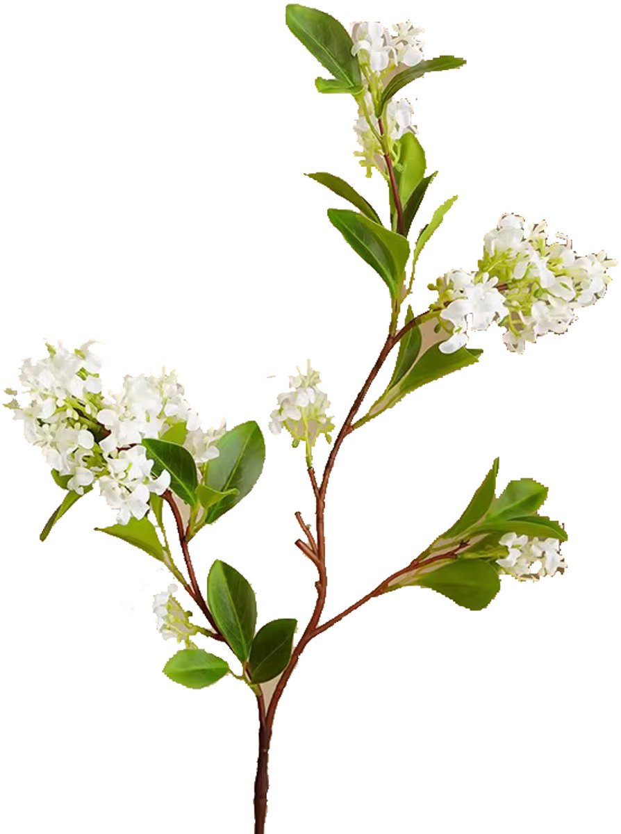 Steelbloem - kunstbloem seringen 82 cm wit